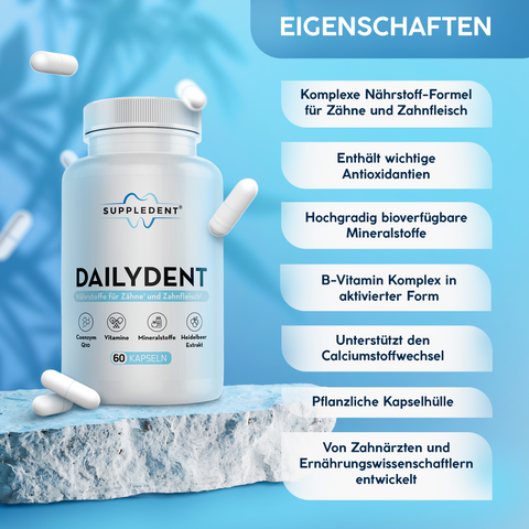 DAILYDENT – 3 Dosen mit 180 Kapseln für gesunde Zähne & Zahnfleisch