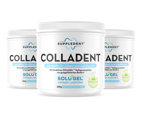 3 cans of COLLADENT - Nutrients for teeth & gums (900 g, 90 servings)