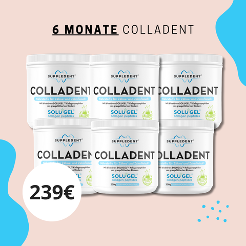 6 Dosen COLLADENT - Nährstoffe für Zähne & Zahnfleisch (1800 g, 180 Portionen)