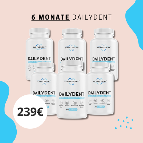DAILYDENT – 6 Dosen mit 360 Kapseln für gesunde Zähne & Zahnfleisch