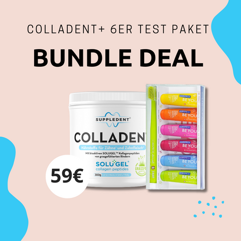 COLLADENT - Nährstoffe für Zähne & Zahnfleisch + 6er Test Paket Be you